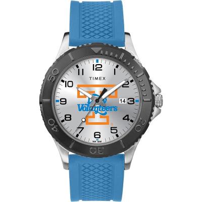 TIMEX/天美时男士运动腕表银盘蓝硅胶表带