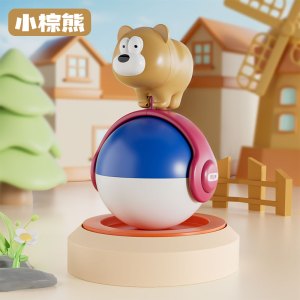 婴儿不倒翁玩具动物踩球翻滚滑行球0-1岁宝宝练抬头训练学爬3750