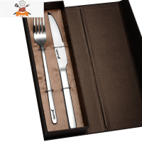 304不锈钢牛排刀叉套装西餐餐具全套刀叉勺三件套家用刀具两件套 刀叉(2件套礼盒装) 敬平