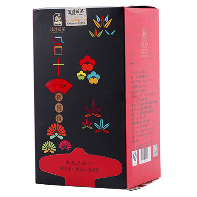 泾渭茯茶合十袋泡黑茶金花茯砖60g2017年份