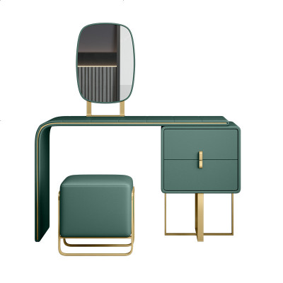 2020墨绿港式轻奢梳妆台卧室小户型北欧化妆桌网红简约化妆台