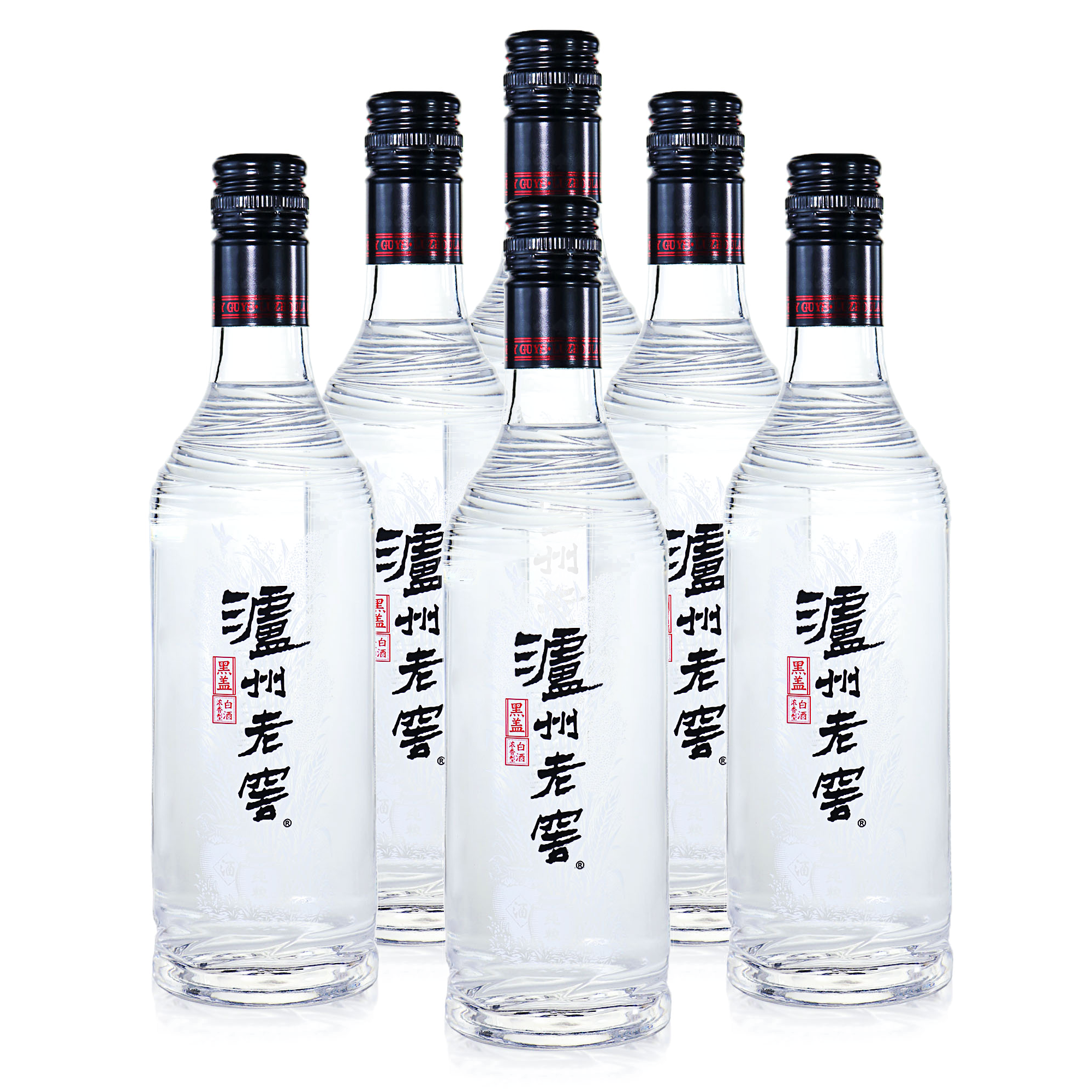 泸州老窖 黑盖二曲 42度500ml*6瓶 浓香型白酒