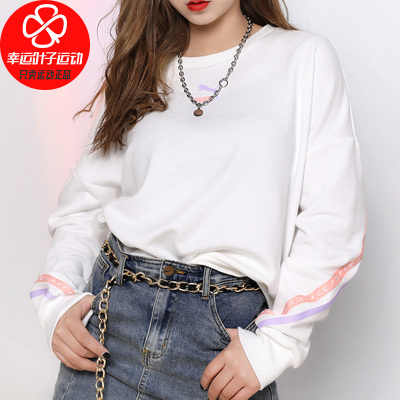 Puma/彪马女装新款跑步健身运动服休闲上衣宽松舒适圆领时尚卫衣套头衫531078-02