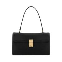 普拉达(PRADA)女款真皮金扣手提单肩包商务通勤手拿包时尚百搭配