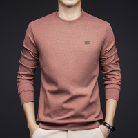 300克超柔男士卫衣秋季新款圆领套头中年时尚休闲长袖T恤男