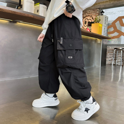 儿童装男童秋装裤子长裤新款中大童春秋款男孩秋季痞帅牛仔裤