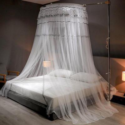 美帮汇天地杆蚊帐1.8m床家用圆顶支架1.5m上下床幔公主风2米免安装夏季