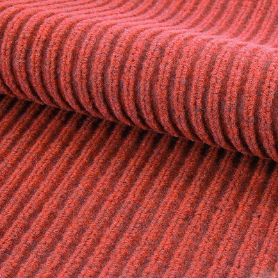 朗茨 复合条纹地垫 防滑吸水地毯 可定制 宽1.2*1米长 红色 1米