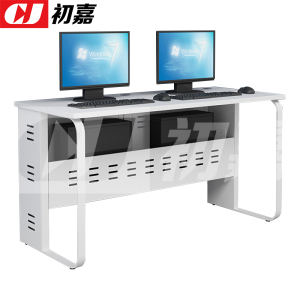 初嘉(CJ)钢架电脑桌培训桌机房电脑桌学习桌课桌 双人位D款