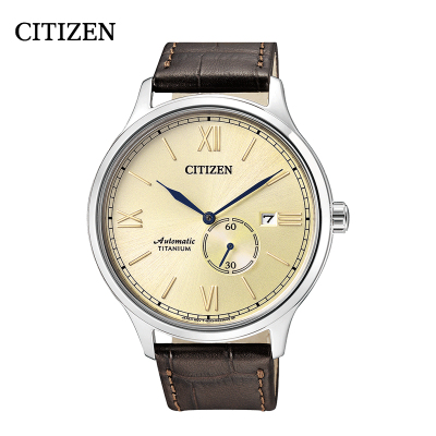 西铁城(CITIZEN)手表男日本自动机械小牛皮表带商务休闲时尚防水男表NJ0090-13PNJ0090-13P