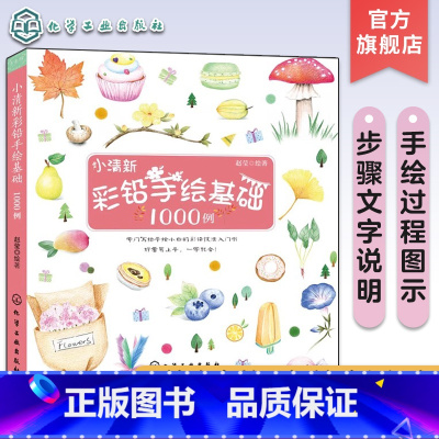 [正版]小清新彩铅手绘基础1000例 彩铅画入门教程书 彩色铅笔手绘书 彩铅画技法从入门到精通 手绘彩铅画图 零基础彩