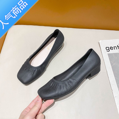 SUNTEK包头防滑加厚时尚休闲外穿仙女风中跟增高单鞋配裙子新款凉鞋女夏