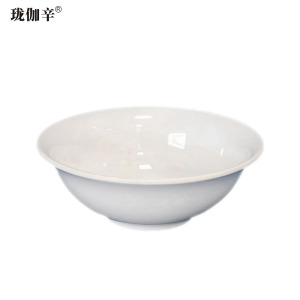 珑伽辛 耐高温加厚白色密胺碗 7英寸/个