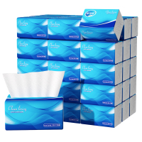 舒可乐 抽取式纸面巾4层75抽每包原生木浆抽纸纸巾实惠装餐巾纸家庭装纸抽卫生纸家用母婴可用 30包箱装