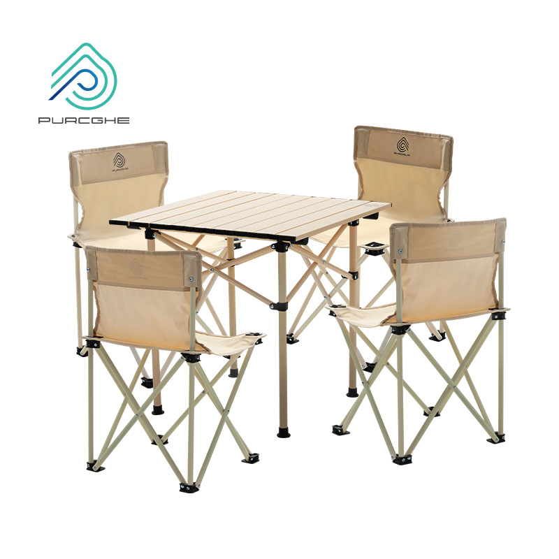 普锐歌/PURCGHE 折叠桌椅组合五件套PU-HZY05-01