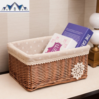 柳编收纳筐藤编储物筐脏衣服篮衣柜厨房零食杂物盒子收纳篮收纳盒 三维工匠收纳箱