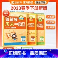 [人教]周末一本通[语文+数学+英语] 四年级下 [正版]2023春季新版周末一本通语文数学英语下册同步训练一二三四五六