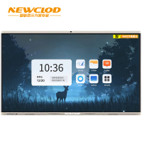 钮鹿客/NEWCLOD YQ75 75英寸办公会议平板 教学一体机 触摸电子白板 内置摄像头麦克风 安卓win10双系统