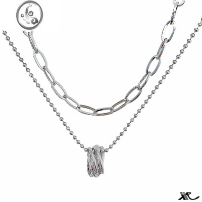 JiMi叠戴项链女小众高级感锁骨链轻奢颈链t恤链子配饰2023新款