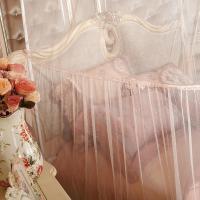 美帮汇蚊帐韩式落地方顶三开公主蚊帐1.5米1.8米2米床家用蚊帐