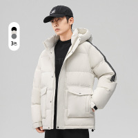 冬季新款情侣穿搭面包羽绒服男休闲百搭连帽户外防寒保暖冬装外套