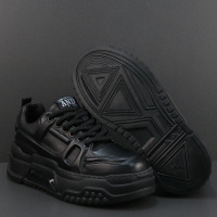 厚底增高网红老爹鞋男鞋春季新款真皮潮鞋百搭时尚休闲运动鞋