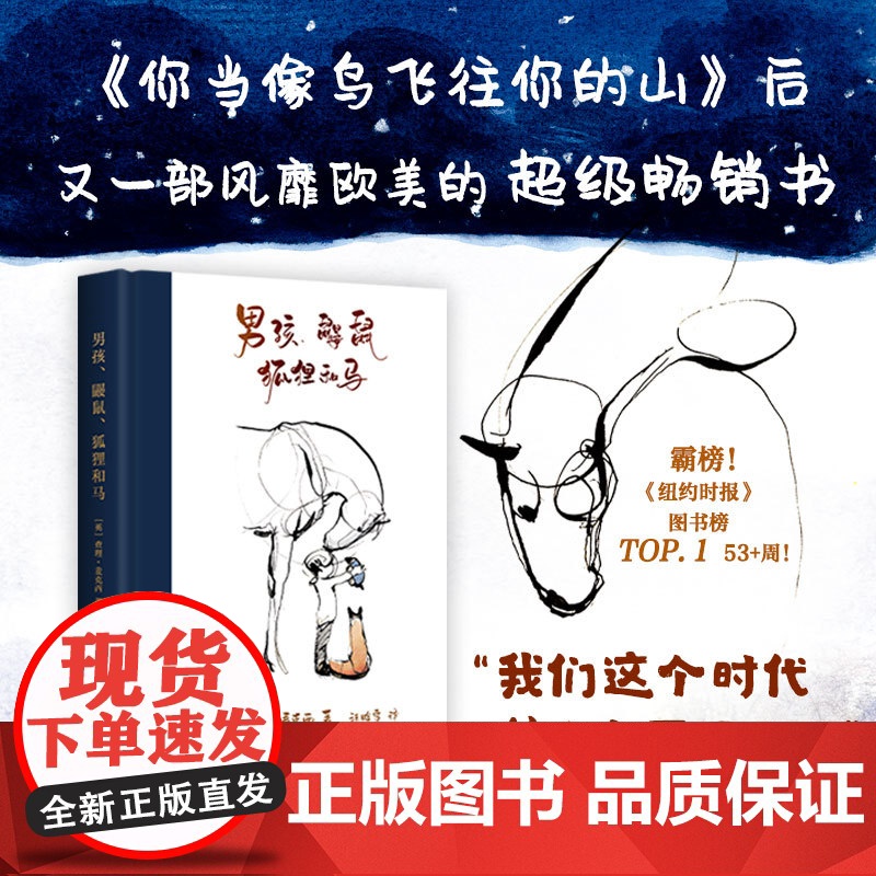 男孩鼹鼠狐狸和马 查理 麦克西 著 樊登三川玲真情!当代《小王子》!温暖250万+读者!书 外国文学 成人绘本
