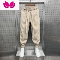 七斓新款休闲裤男士宽松束脚长裤2023潮牌痞帅百搭垂感小脚西裤男