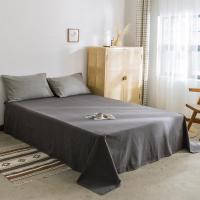 美帮汇简约水洗棉床单单件 全棉单人双人被单学生宿舍全棉布1.5米1.8m床