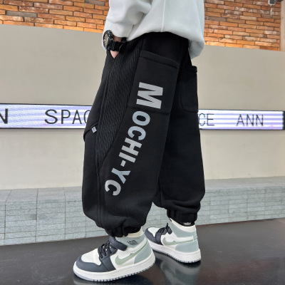 儿童装男童裤子春秋款新款秋装男孩中大童运动秋季卫裤长裤潮