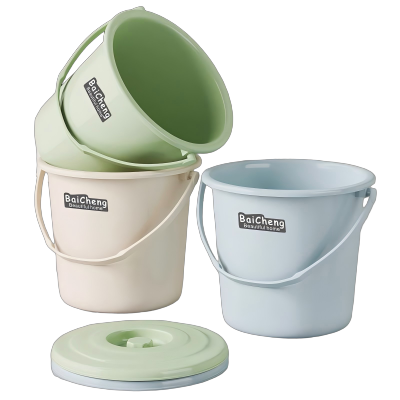 直隶旺牌 小号水桶家用厨房塑料小提桶带盖收纳桶卫生间清洁家务美术画画桶 个