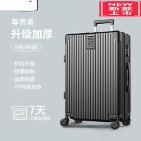 威登格尔行李箱男大容量密码箱出国搬家托运大尺寸箱女高颜值旅行箱皮箱子 潮流黑[防刮复古拉链款] 20英寸 [加大加厚]