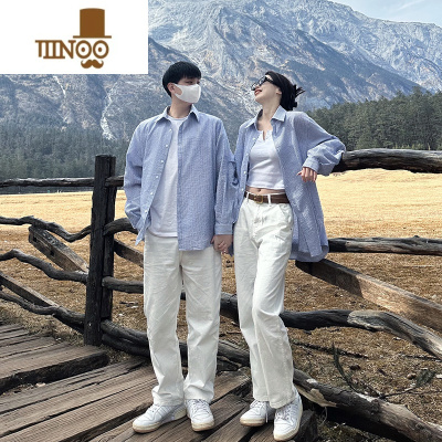 YANXU白色修身牛仔裤男款情侣cleanfit裤子高街潮牌痞帅美式vibe微喇裤