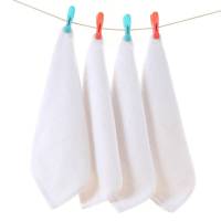 欧立特纯棉白色小方巾酒店幼儿园KTV擦手巾小白毛巾食堂厨房饭店抹布 30g