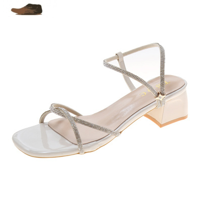 Ideamini仙女风高跟凉鞋女气质百搭2021年夏季新款一字扣小清新配裙子的鞋凉鞋