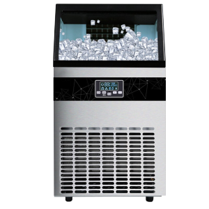 埃利斯(AILISI)55冰格不锈钢外壳制冰机 手动自动加水 方冰HZB-80FAB