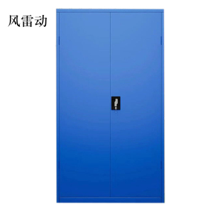 风雷动工具柜加厚铁皮储物柜工厂车间用带抽屉汽修多功能收纳柜通门无网柜蓝色