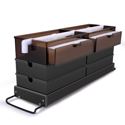 鱼缸过滤器滴流盒大盒抽屉式大鱼缸滴流盒池塘过滤铝合金滴流托架