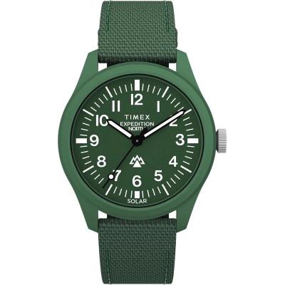 名品石英太阳能绿盘腕表耐用防水多功能石英手表