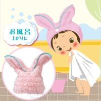 加厚干发帽吸水干发巾包头发的速干毛巾儿童擦长发浴帽可爱女 三维工匠 小猫束发带(粉色)