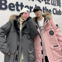 c户外工装羽绒服男女加厚新款情侣工装男士冬季外套时尚情侣潮款