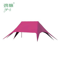 劲脉 双星云顶帐篷 玫红色-11*7*3.5M 顶