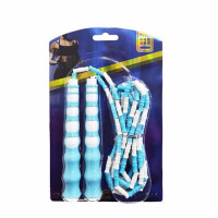 运动伙伴 日常训练 燃脂跳绳竹节双色跳绳