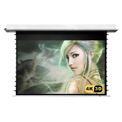 经科JK电动遥控拉线投影软幕布N4-FL/1t IC纳米天花幕100寸4:3