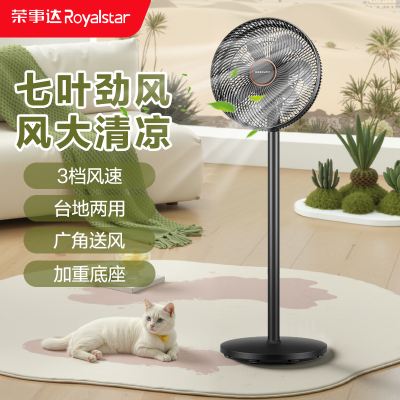 荣事达电风扇家用落地扇台地两用大风力左右摇头电扇风扇
