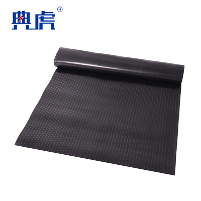 典虎 高压绝缘垫 黑色条纹3mm*1.5m*10m 卷