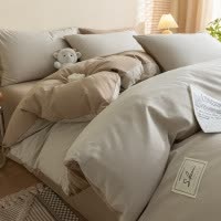 新款全棉水洗棉被套单件秋冬纯棉被罩单人150x200被单四件套_490