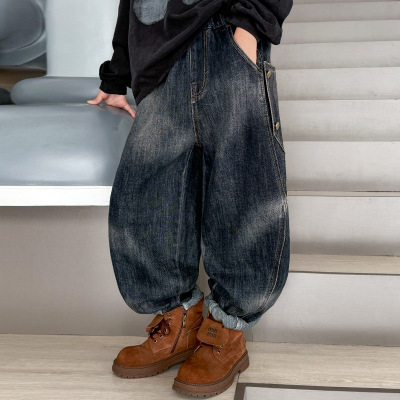 儿童装男童春季牛仔裤子2026新款休闲中大童春秋款男孩长裤春装潮