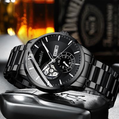 铭侣机械表男自动双日历男士手表学生非机械男表石英表防水夜光