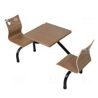 臻远 ZY4040830 连体餐桌椅组合食堂员工餐厅二人位连体餐桌